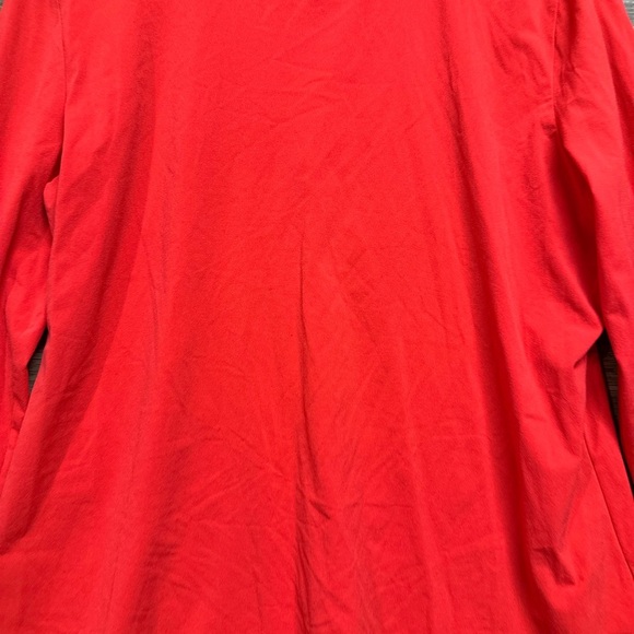 St. John Red Mock Neck Long Sleeve Top - Picture 3 of 3